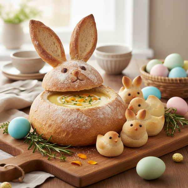 Easter Bunny Bread Bowl Delight recipe