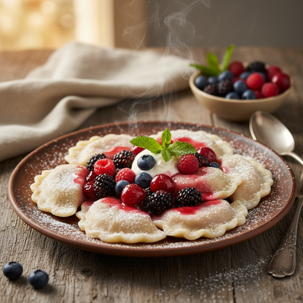 Eastern European Cherry & Wild Berry Dumplings recipe