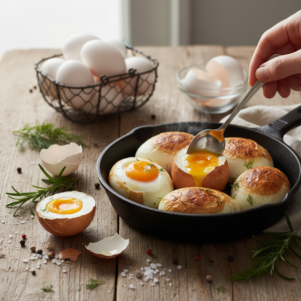 Easy Bake-and-Pop Hard Boiled Eggs recipe