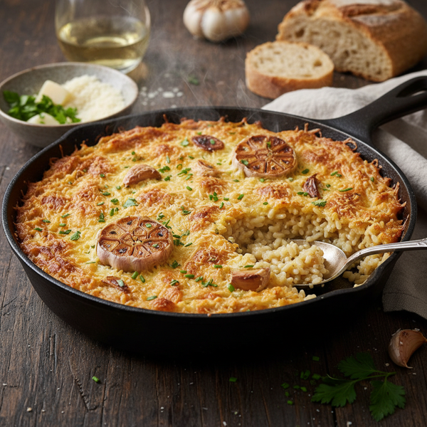Easy Baked Garlic and Parmesan Risotto recipe