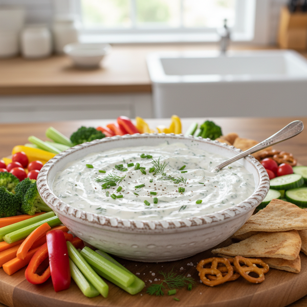Easy Creamy Herb Ranch Dip recipe