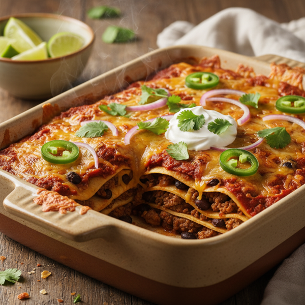 Easy Mexican Enchilada Layer Bake recipe