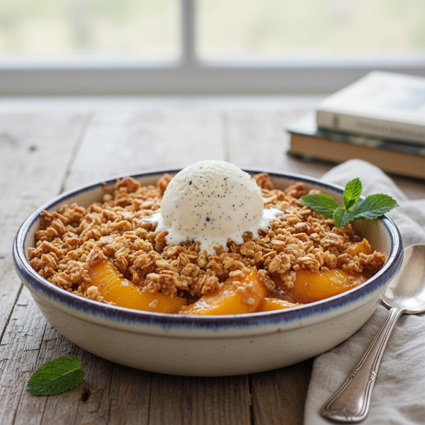 Easy Microwave Peach Crisp Delight recipe