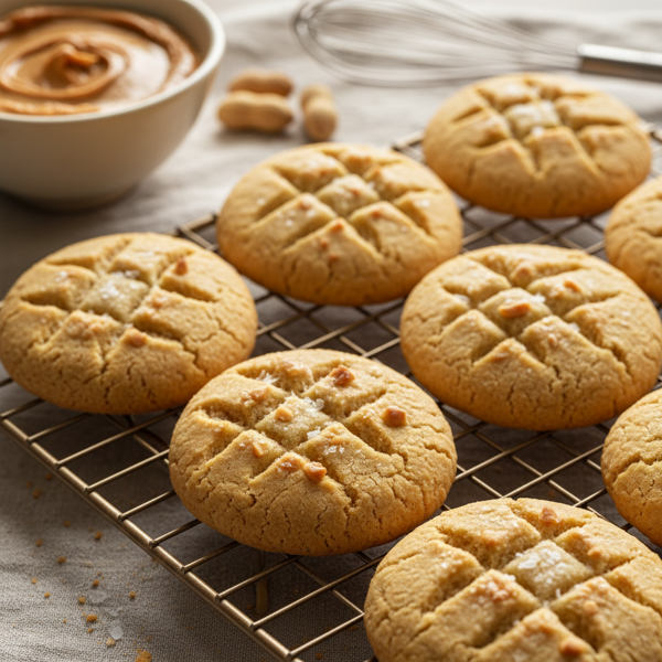 Eggless Classic Peanut Butter Cookies recipe