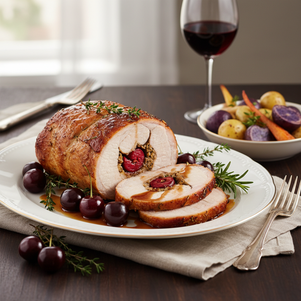 Elegant Cherry-Stuffed Pork Loin recipe