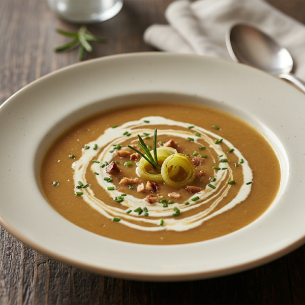 Elegant Chestnut & Leek Soup with Cream recipe