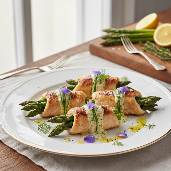 Elegant Chicken Asparagus Rolls recipe
