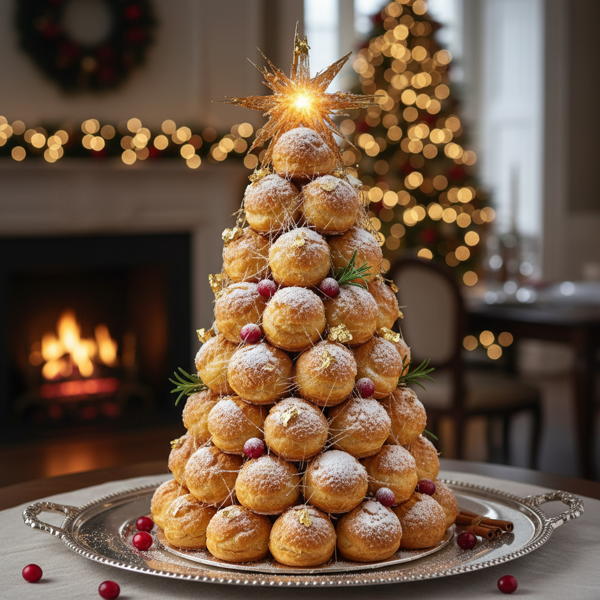 Elegant Croquembouche Christmas Tree recipe