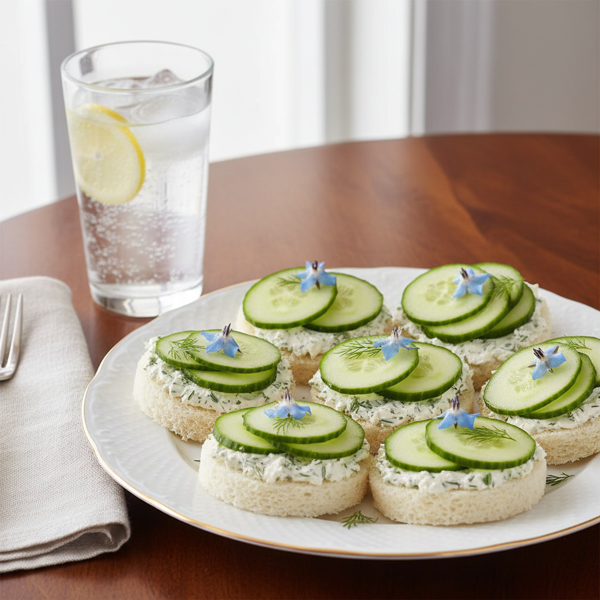Elegant Cucumber Cream Cheese Sandwiches recipe