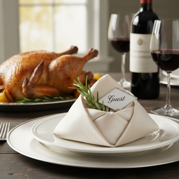 Elegant Diamond Pouch Napkin Fold recipe