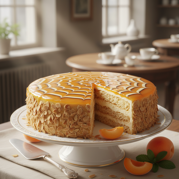 Elegant Esterhazy Torte with Apricot Glaze recipe