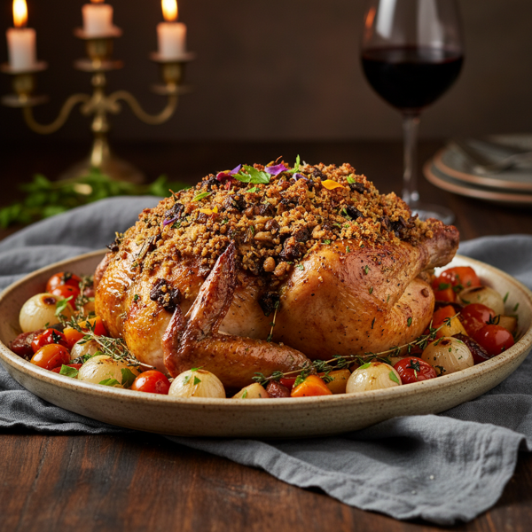 Elegant Mushroom-Crusted Chicken Bake recipe