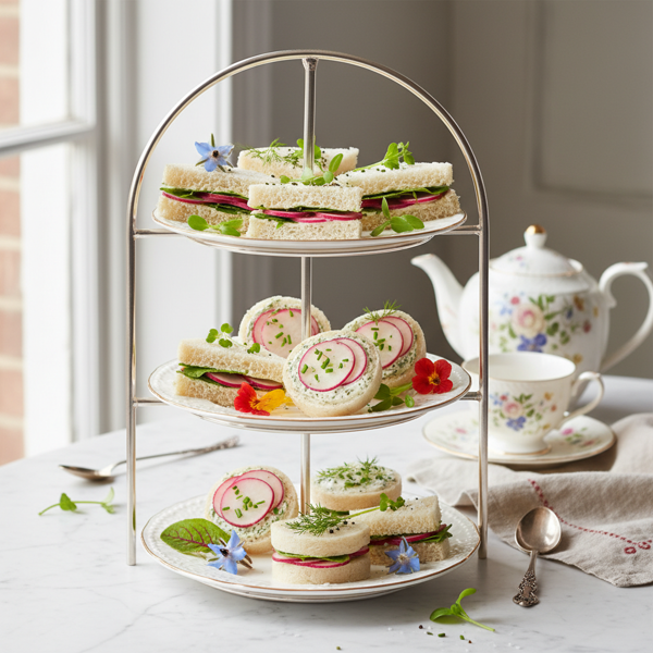 Elegant Radish Tea Sandwiches recipe