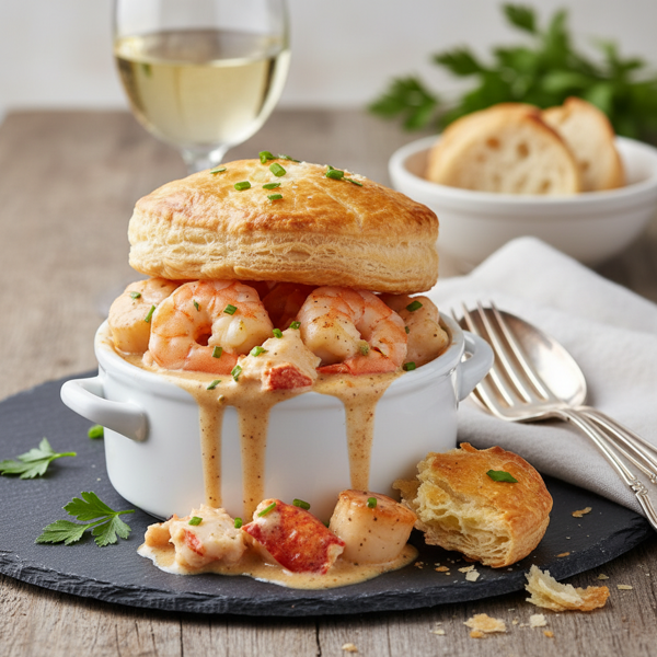 Elegant Seafood Newburg with Puff Pastry recipe