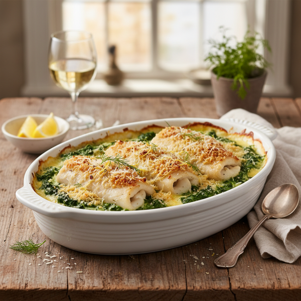 Elegant Sole Florentine Gratin recipe