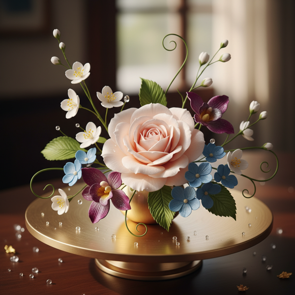 Elegant Sugar-Crafted Edible Flowers recipe