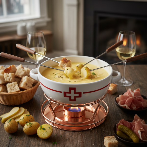 Elegant Swiss Cheese Fondue Delight recipe