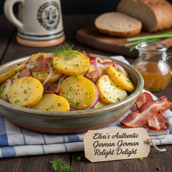 Elva's Authentic German Potato Salad Delight recipe