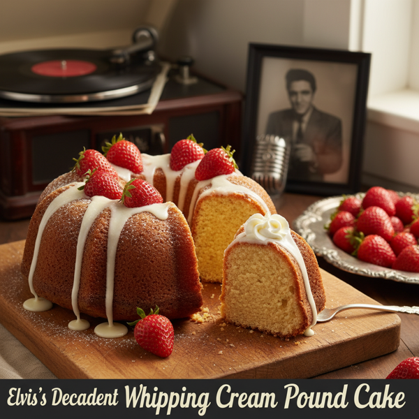 Elvis's Decadent Whipping Cream Pound Cake recipe