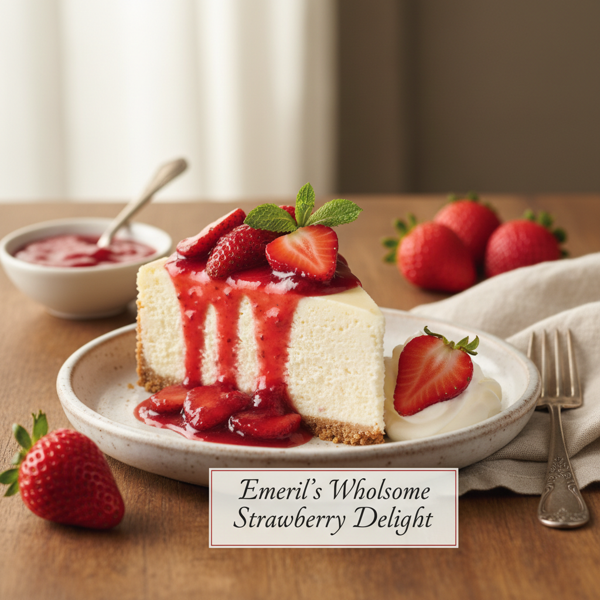 Emeril's Wholesome Strawberry Cheesecake Delight recipe