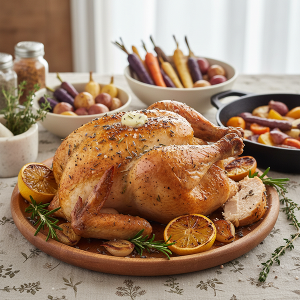 Enchanting Herbal Roast Chicken recipe