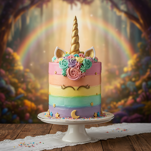Enchanting Rainbow Unicorn Cake recipe