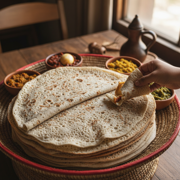Ethiopian Injera Flatbread recipe