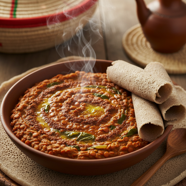 Ethiopian Red Lentil Delight (Yimser Wot) recipe