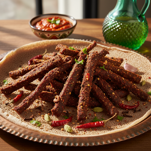 Ethiopian Spiced Beef Jerky Delight (Quwanta) recipe