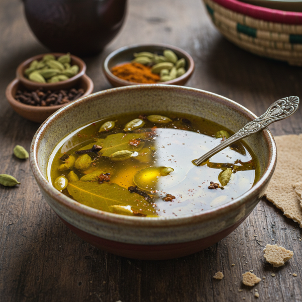 Ethiopian Spiced Clarified Butter (Niter Kibbeh) recipe