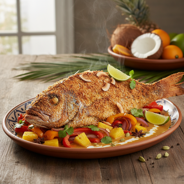 Exotic Coconut-Baked Fish recipe