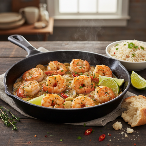 Exotic Garlic Butter Shrimp Skillet recipe