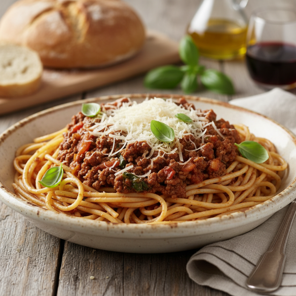 Family-Style Hearty Spaghetti Bolognese recipe
