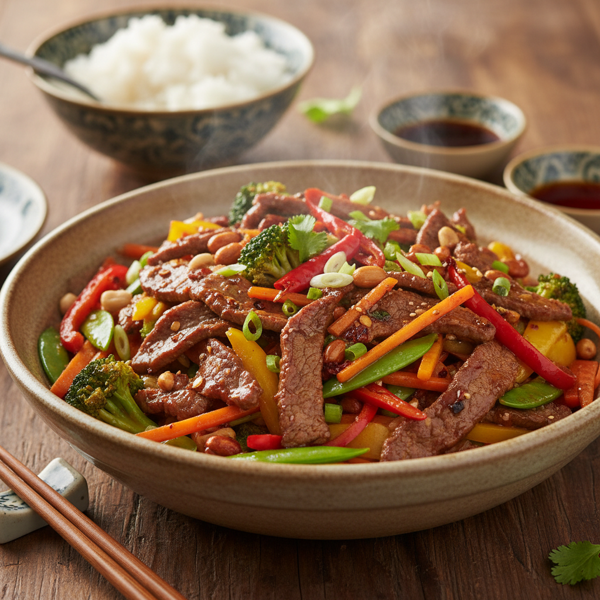 Family-Style Szechuan Beef Stir-Fry recipe