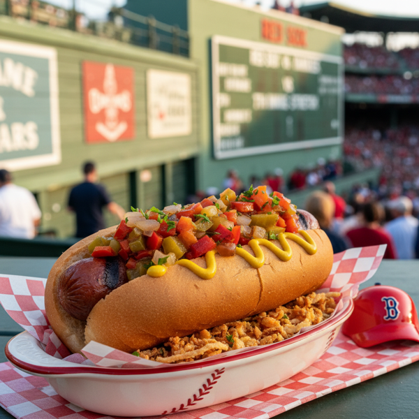 Fenway Park Inspired Hot Dog recipe