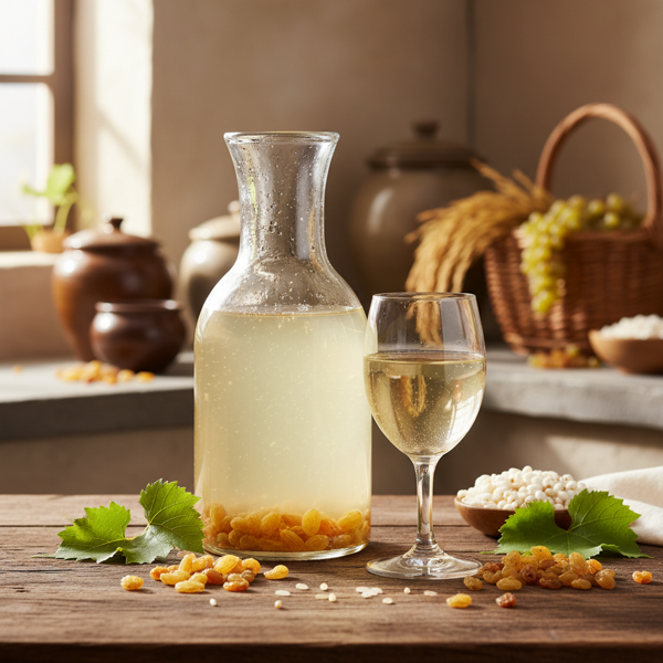 Fermented Rice and Raisin Wine recipe