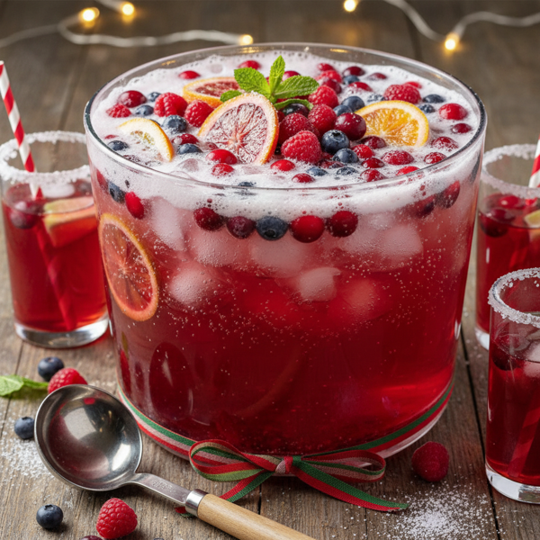 Festive Berry Fizz Punch recipe