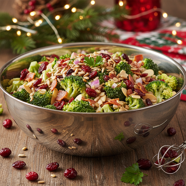 Festive Broccoli-Cranberry Crunch Salad recipe
