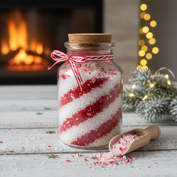 Festive Candy Cane Bath Salts recipe