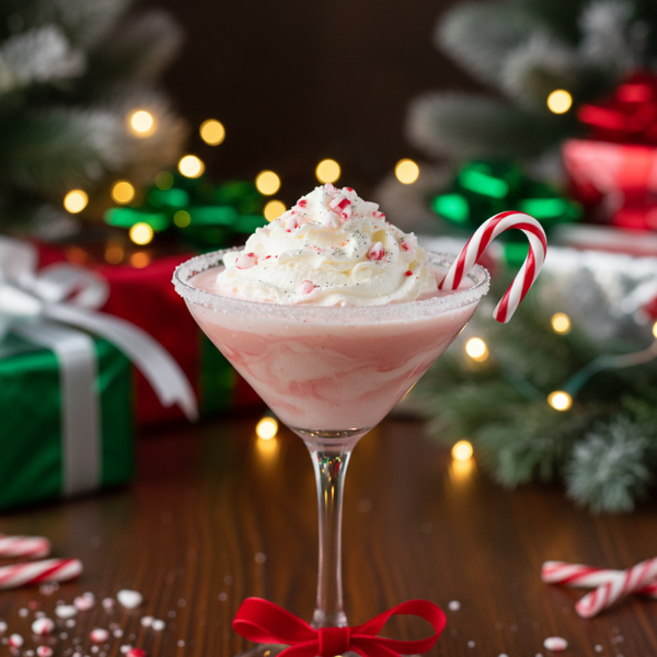 Festive Candy Cane Martini recipe