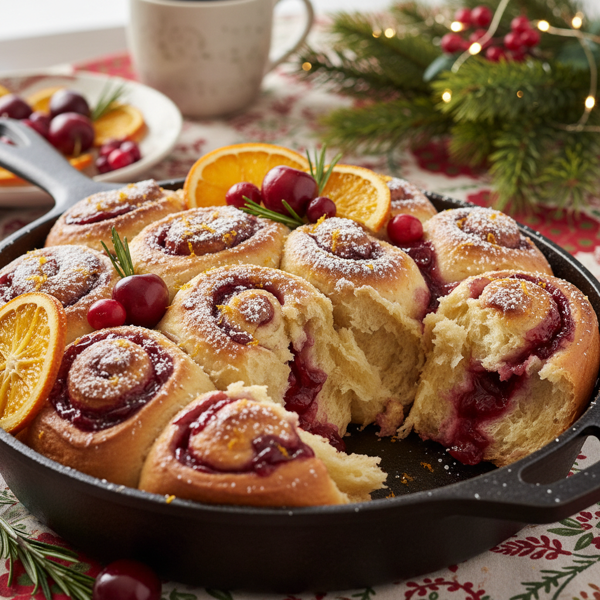 Festive Cherry Citrus Pull-Apart Rolls recipe
