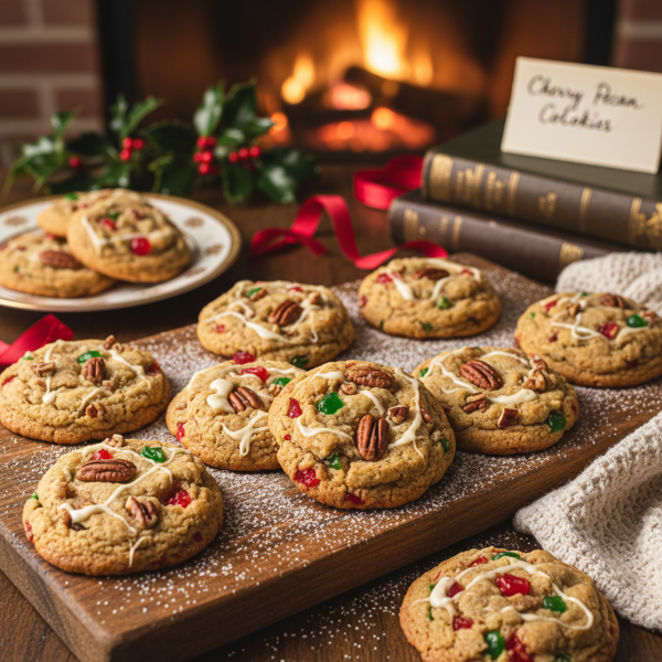 Festive Cherry Pecan Delight Cookies recipe