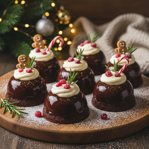 Festive Chocolate Mini Puddings recipe