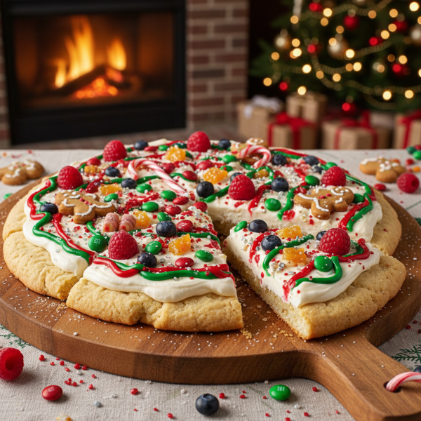 Festive Cookie Pizza Delight recipe