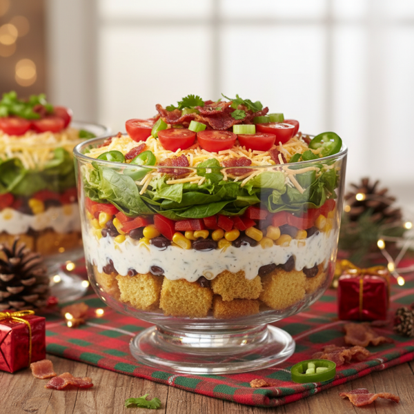 Festive Cornbread Salad Delight recipe