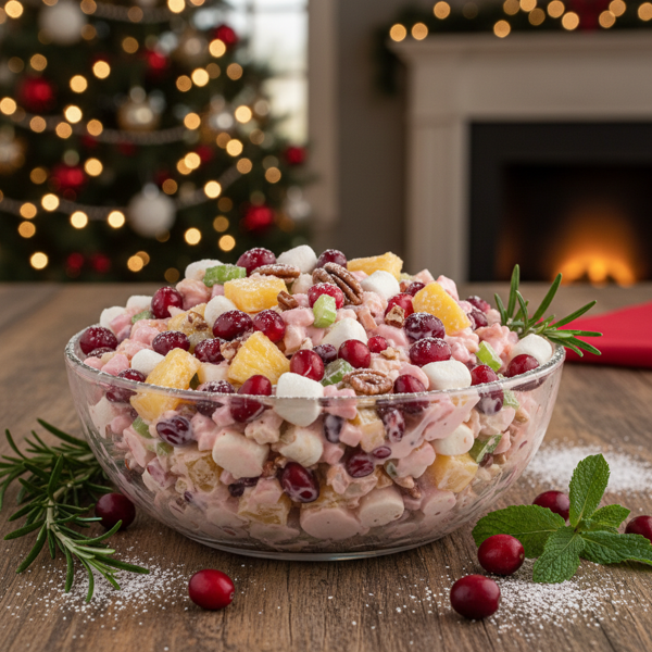 Festive Cranberry-Pineapple Delight Salad recipe