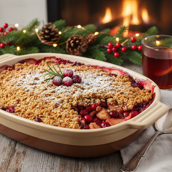 Festive Cranberry Apple Crumble recipe