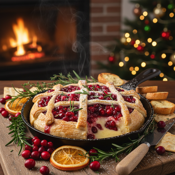 Festive Cranberry Baked Brie Delight recipe