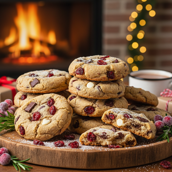 Festive Cranberry Chocolate Chip Delight Cookies recipe