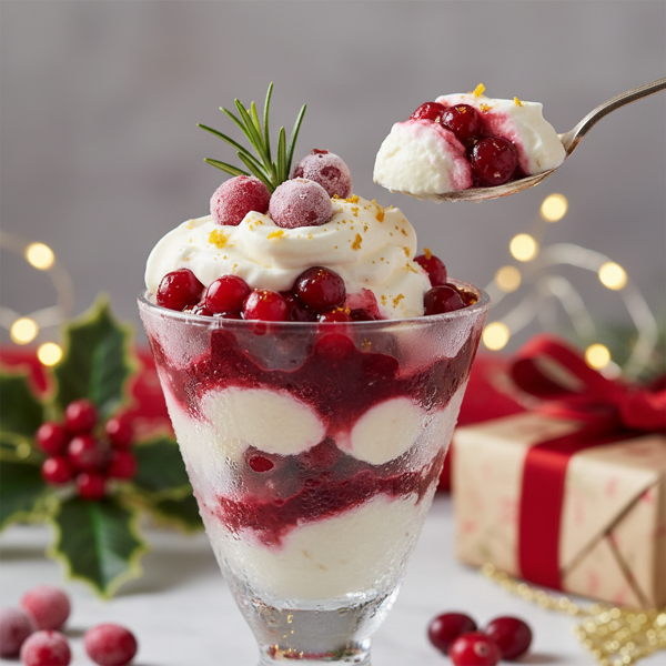 Festive Cranberry Cream Freeze recipe